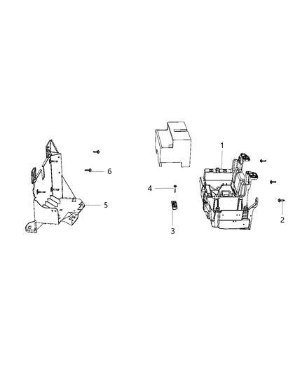 2020 Ram 3500 Tray And Support, Battery Diagram