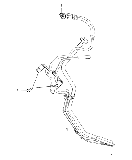 2009 Dodge Ram 1500 Fuel Lines & Related Diagram