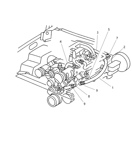 1997 Dodge Ram 3500 Hose-Heater Supply Diagram for 55036777