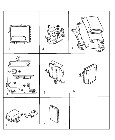 1999 Chrysler Sebring Coupe Modules Diagram