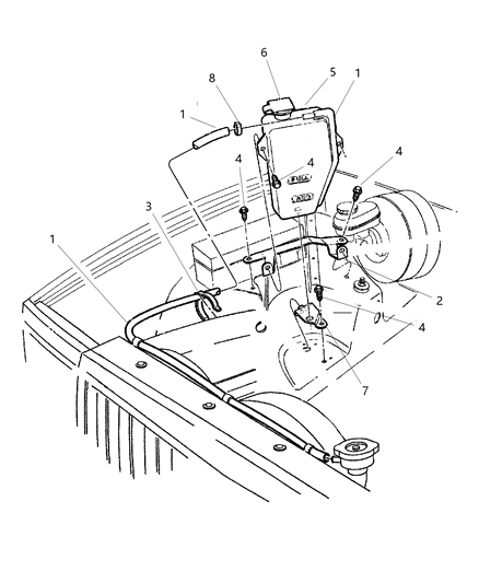 2001 Jeep Cherokee Bottle, Coolant Recovery Diagram 2