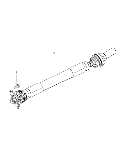 2020 Ram 1500 Drive Shaft, Front Diagram