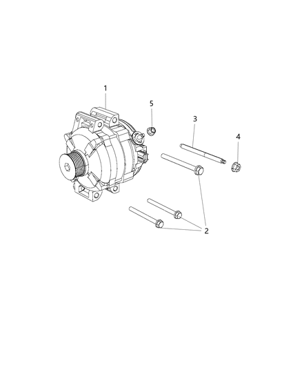 2011 Chrysler Town & Country Generator/Alternator & Related Parts Diagram 2