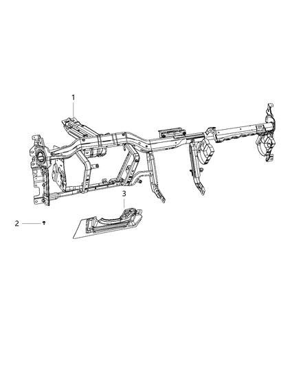 2020 Dodge Challenger Instrument Panel Diagram for 68175514AH