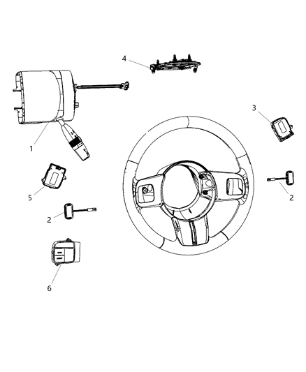 2011 Dodge Challenger Switches - Steering Column & Wheel Diagram