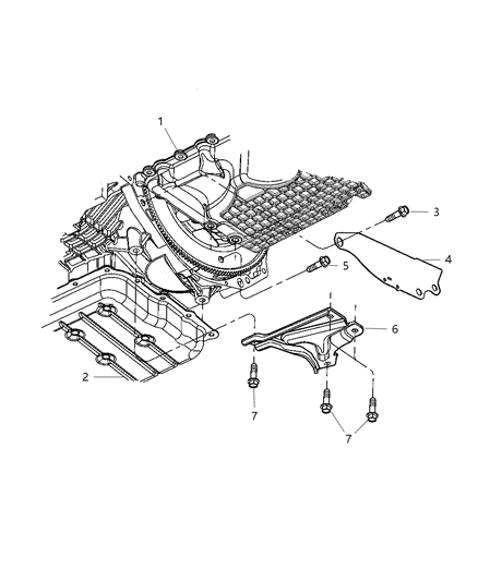 2004 Chrysler Sebring Sedan & Convertible Structural Collar Diagram 2