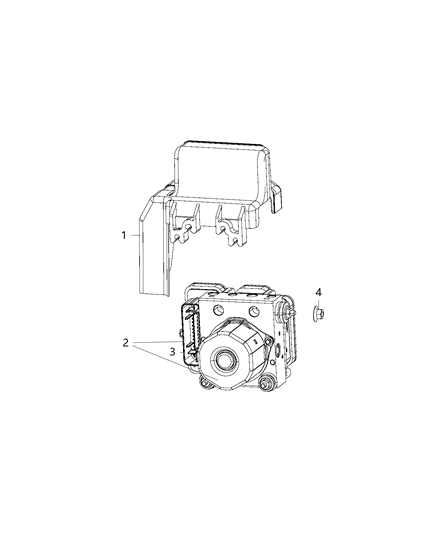 2020 Ram ProMaster 1500 HCU-Anti-Lock Brake System Diagram for 68461088AA