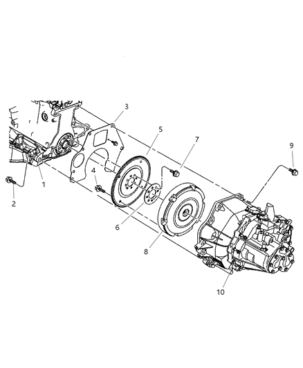 2005 Chrysler PT Cruiser Clutch, Modular Diagram