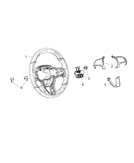 2018 Dodge Charger Steering Wheel Assembly Diagram 1