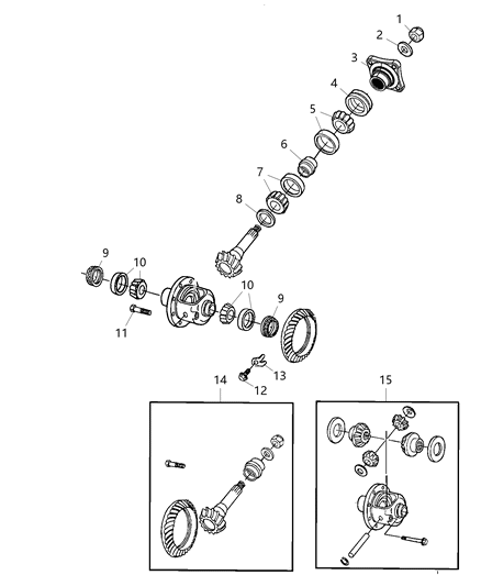 2014 Ram 3500 Differential Assembly Diagram 1