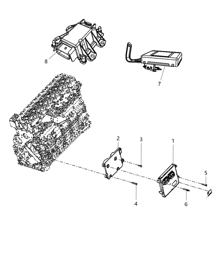 2009 Dodge Ram 3500 Electrical Engine Controller Module Diagram for 5179028AD