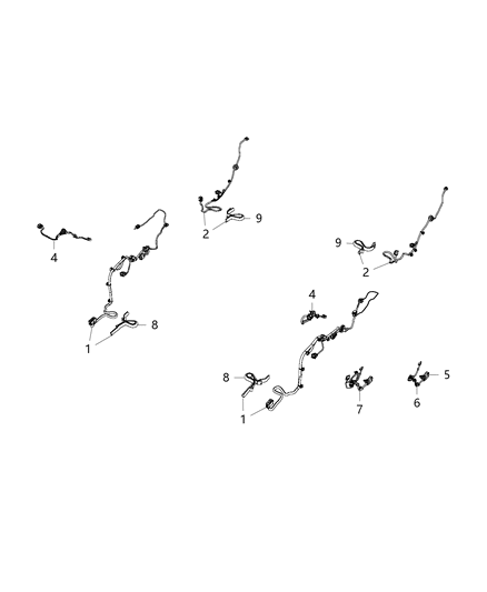 2018 Jeep Wrangler Wiring-Front Door Diagram for 68325461AC