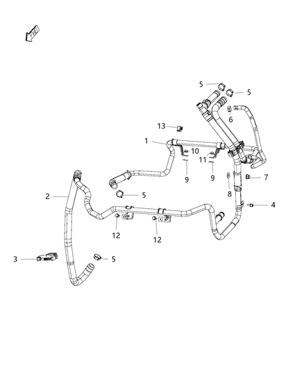 2014 Ram ProMaster 3500 Hose-Heater Supply Diagram for 52014853AA
