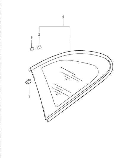 1998 Chrysler Sebring Coupe Quarter Glass Diagram