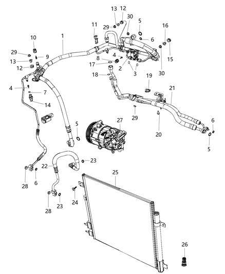 2017 Chrysler Pacifica A/C Plumbing Diagram 3