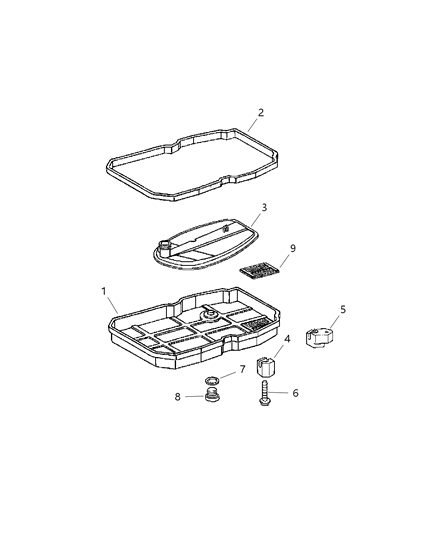 2008 Dodge Sprinter 2500 Oil Pan, Cover And Related Parts Diagram