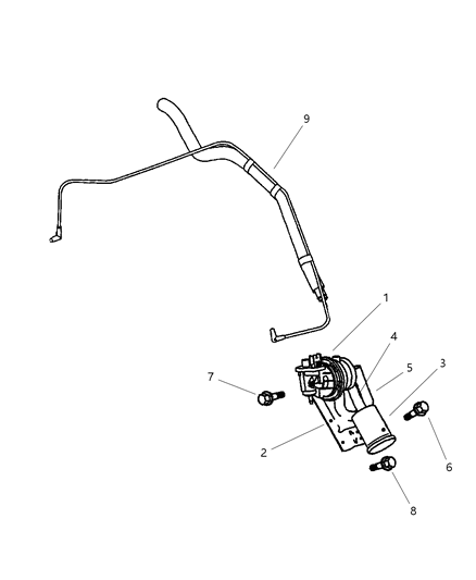 2001 Jeep Grand Cherokee Tube-Leak Detection Pump Diagram for 53030917