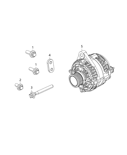 2020 Jeep Cherokee Generator/Alternator & Related Parts Diagram 1