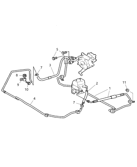 2006 Chrysler Crossfire Power Steering Hoses Diagram 2