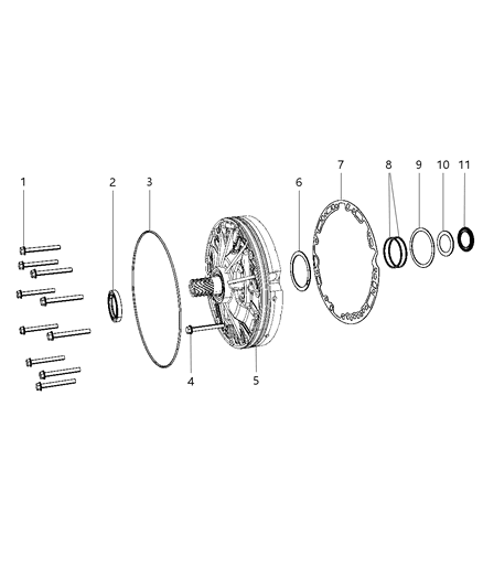 2009 Dodge Ram 5500 Bolt-HEXAGON FLANGE Head Diagram for 68020051AA