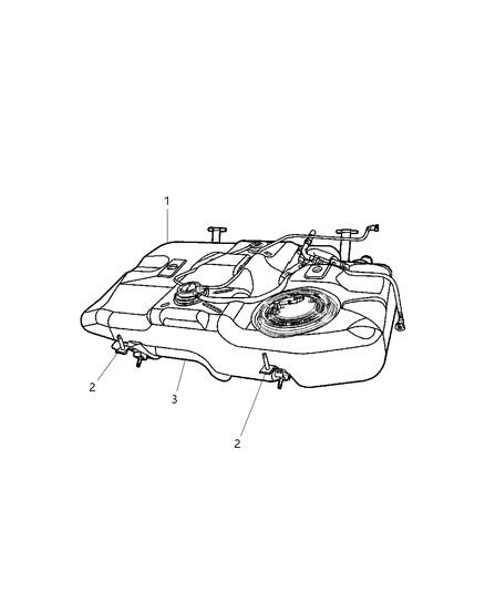 2007 Dodge Caliber Strap-Fuel Tank Diagram for 5105549AB