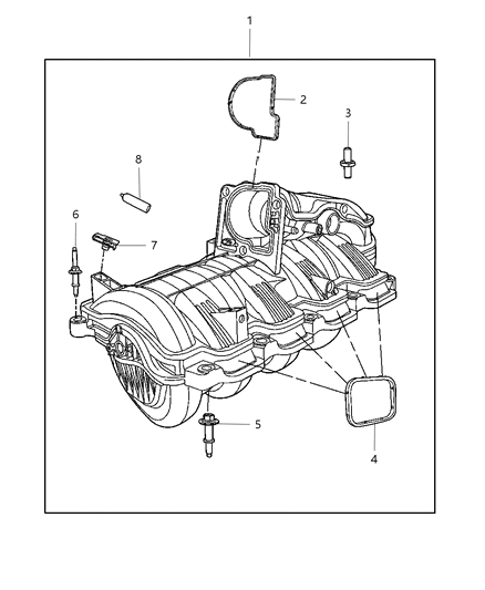 2007 Dodge Durango Intake Manifold & Mounting Diagram 2