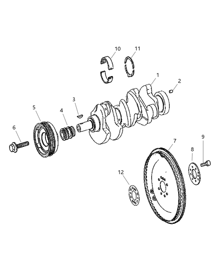 2008 Dodge Sprinter 3500 Bearing Diagram for 68005569AA