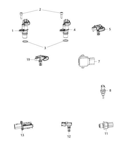 2019 Ram 3500 Pickup Sensors, Engine Diagram 2