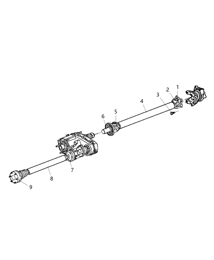 2006 Jeep Liberty YOKE-Drive Shaft Diagram for 5143207AA