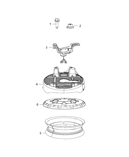 2012 Dodge Journey Steel Wheel Diagram for 68294318AA