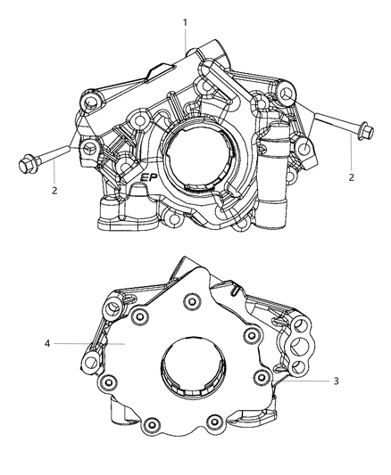 2015 Dodge Challenger Pump-Engine Oil Diagram for 68195993AB