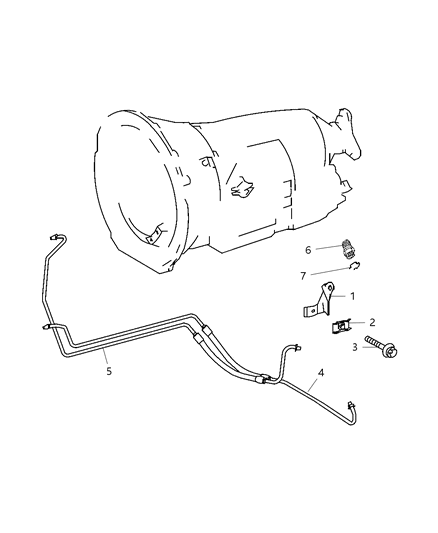 2008 Dodge Sprinter 2500 Transmission Oil Cooler & Lines Diagram