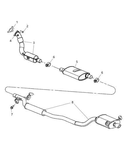 2007 Chrysler Pacifica Exhaust System Diagram 1