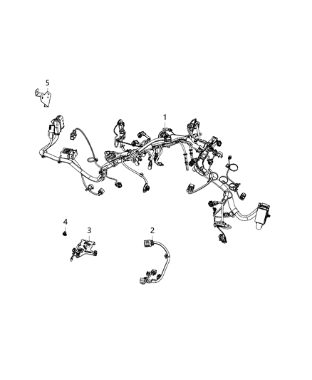 2021 Ram 1500 BRACKET-ENGINE WIRING Diagram for 68490036AA