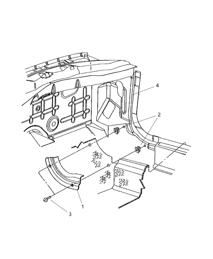 2002 Chrysler Prowler Panels - Moldings & Scuff Plates Diagram