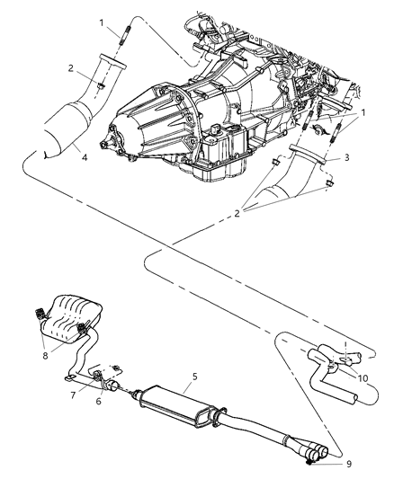 2006 Dodge Magnum Catalytic Converter Diagram for 4578358AA