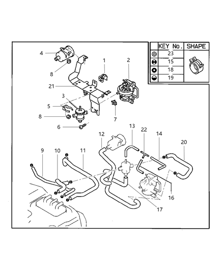 2000 Chrysler Sebring Fuel Vapor Control & Leak Detection Pump Diagram