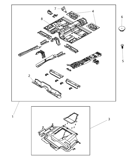 2017 Dodge Journey Front Floor Pan Diagram