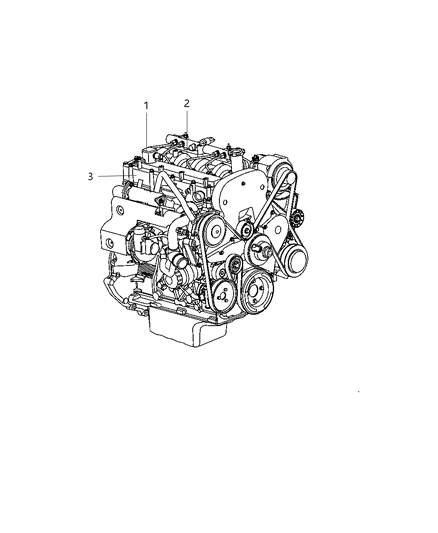 2007 Jeep Liberty Engine Assembly & Identification Diagram 1