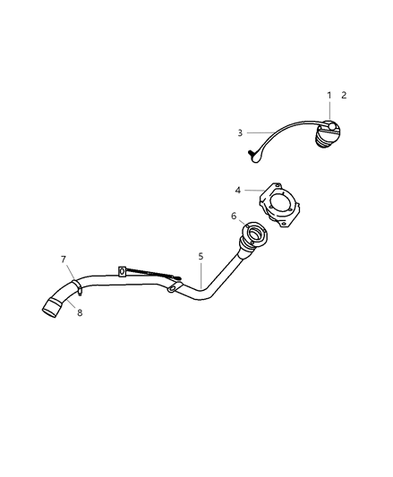 2005 Chrysler Sebring Hose-Fuel Filler Tube Diagram for 4578237AA