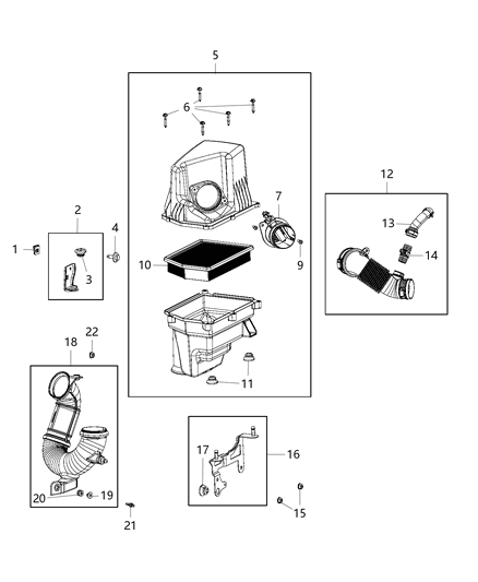 2018 Jeep Cherokee Air Cleaner Diagram 1