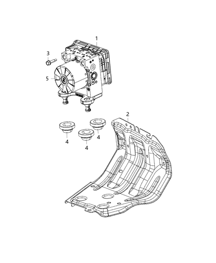 2021 Jeep Gladiator Hydraulic Control Unit Diagram