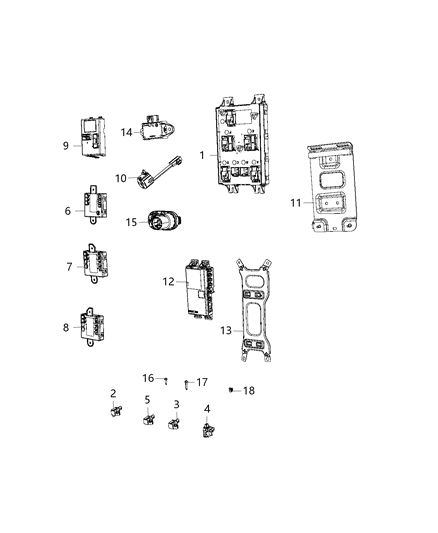 2017 Chrysler Pacifica Sensor-Acceleration Diagram for 68174975AA