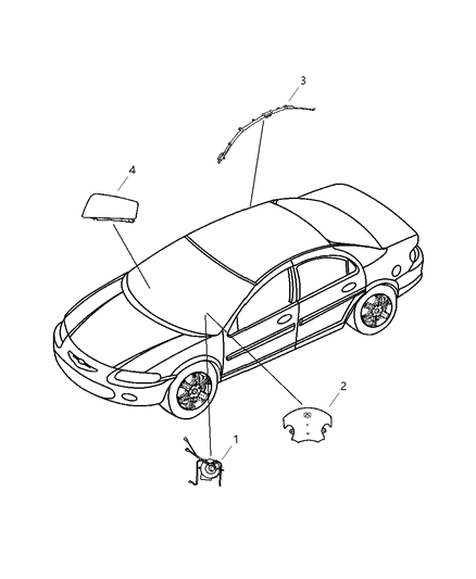 2007 Chrysler Sebring Seat Air Bag Diagram for 4645998AA