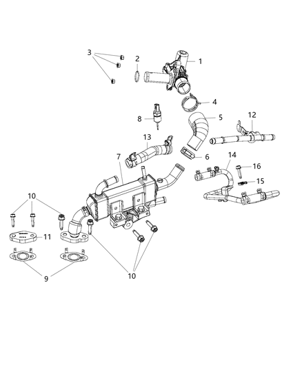 2018 Dodge Durango Cooler-EGR Diagram for 5281409AF