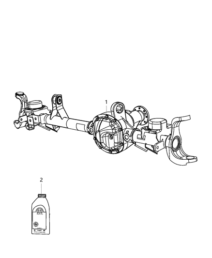 2019 Jeep Wrangler Axle-Service Front Diagram for 68388709AA