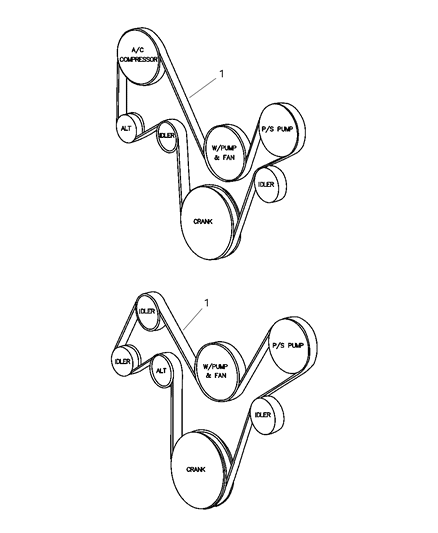 Drive Belts - 2002 Jeep Wrangler