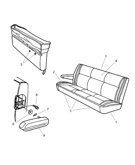 1998 Dodge Ram Van Rear Seats Diagram