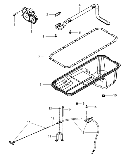 2007 Dodge Ram 3500 Pan-Engine Oil Diagram for 68027064AA