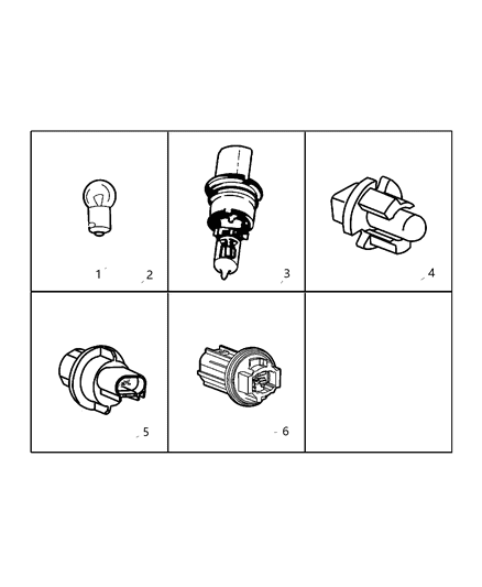 2004 Dodge Neon Bulb Diagram for L003457K